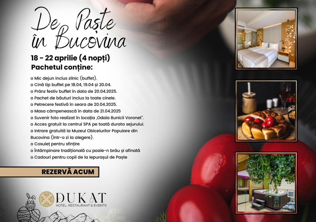Hotel Dukat Gura Humorului Exterior foto